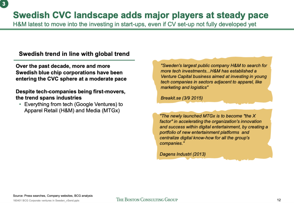 BCG Corporate Ventures Quotes Slide