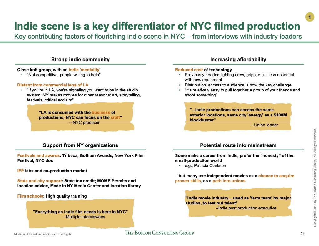 BCG Media and Entertainment Quotes Slide